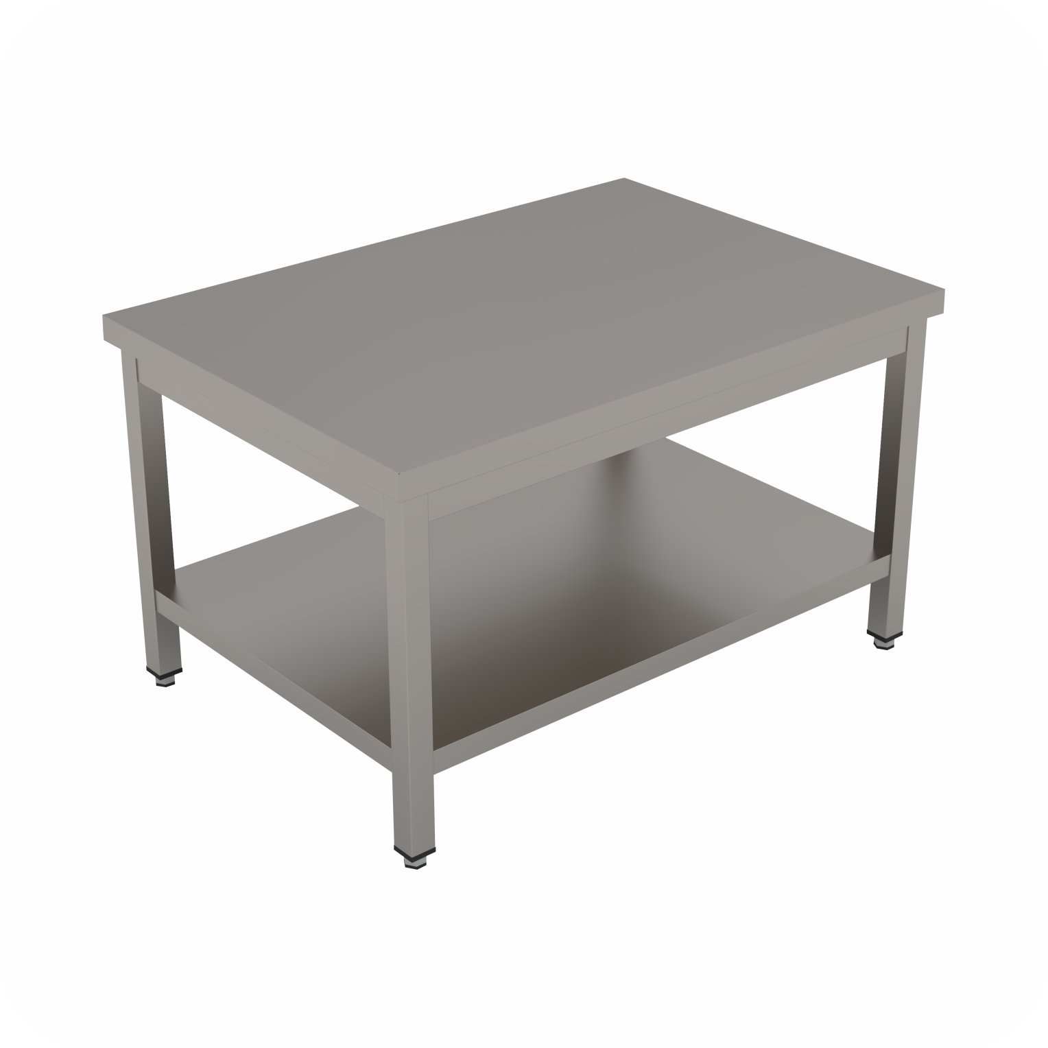 Wok Werktafel 100x70x60 Met Bodemschap, Demontabel WTF-1007060-WO