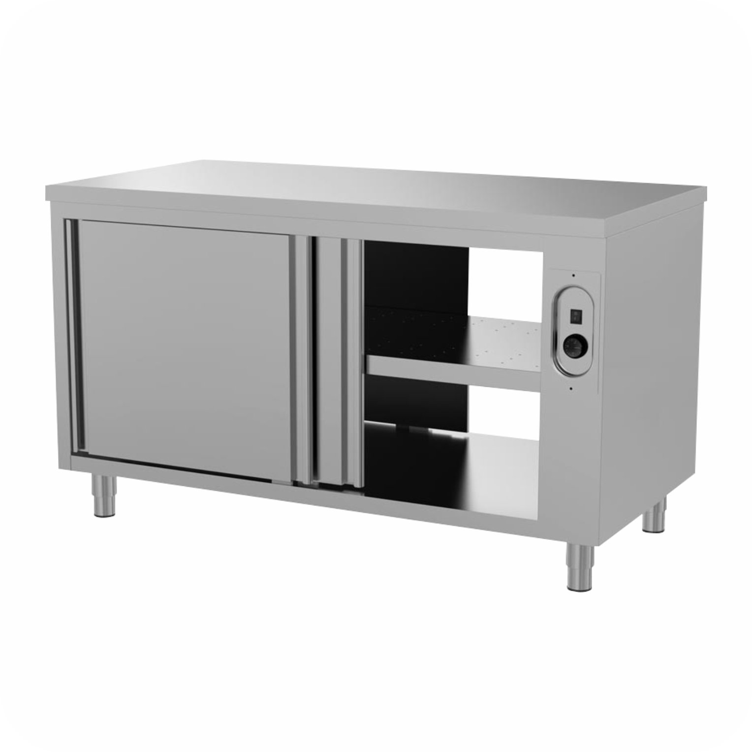 150x70x85 Doorgeef Warmhoudkast 2 Zijdes Schuifdeuren WT-1507085-H-2S