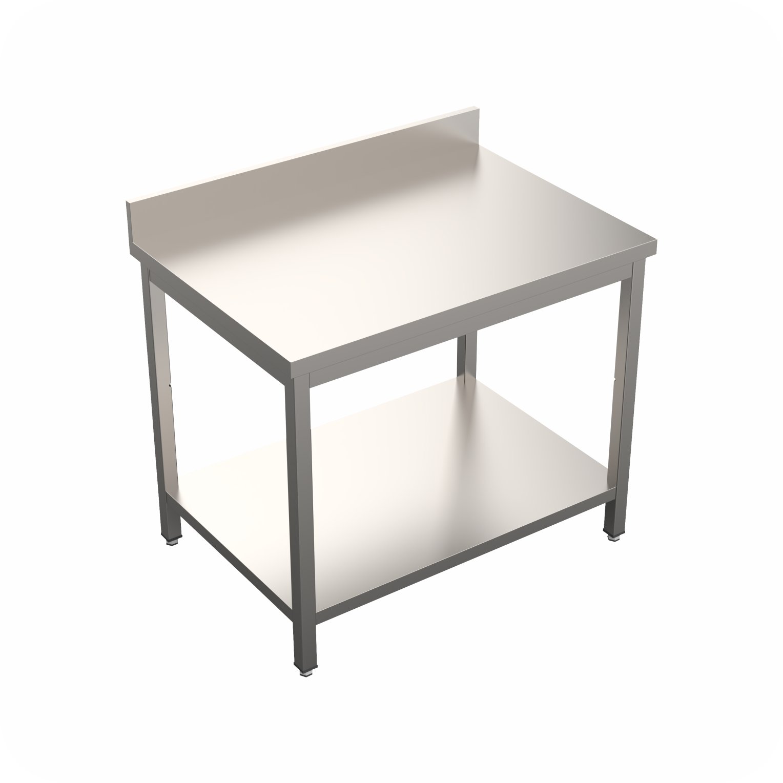 Werktafel 80x60x85 Met Rand, Demontabel WTF-806085-SA