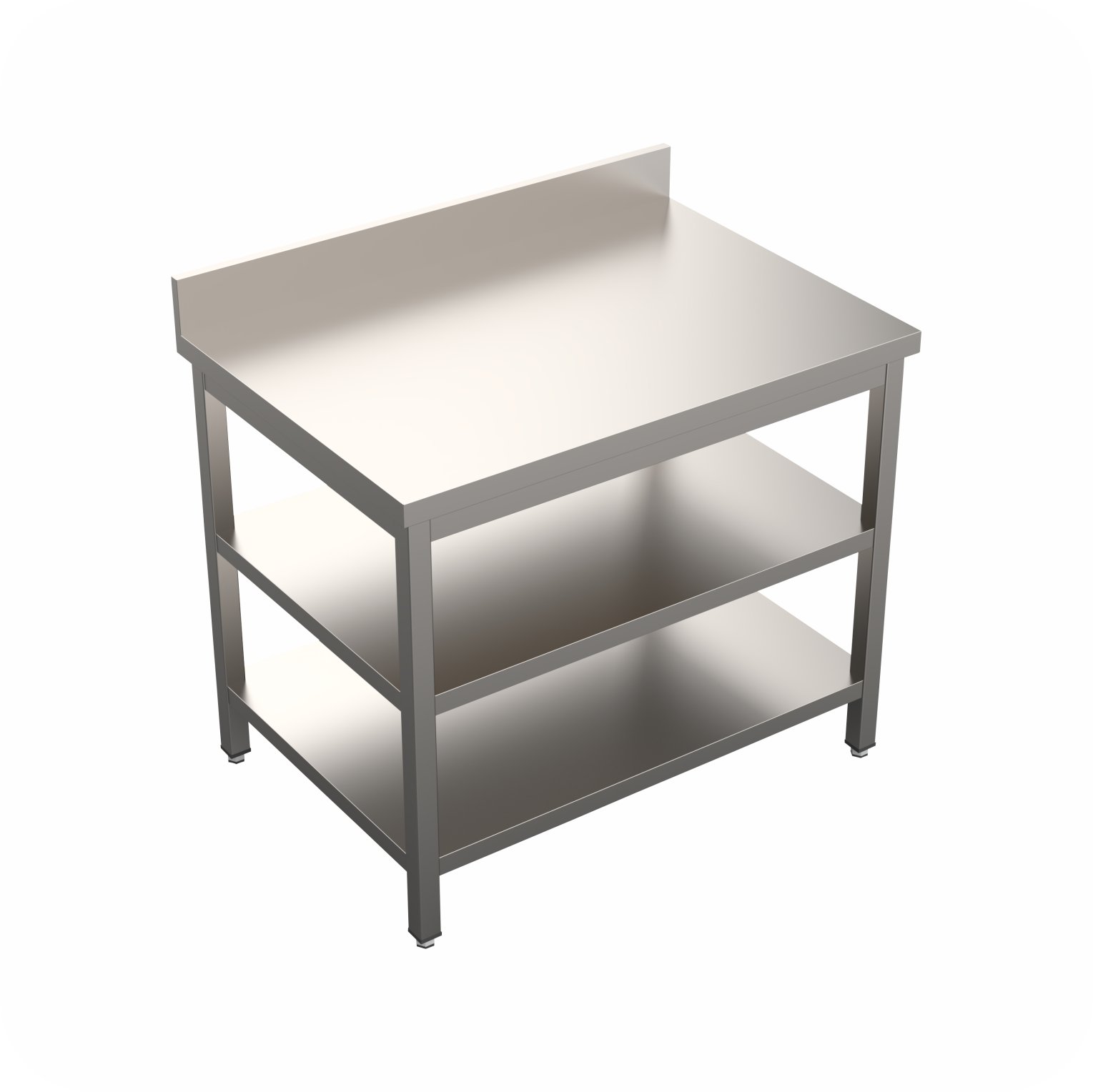 Werktafel 100x60x85 Met Middenschap En Rand, Demontabel WTF-1006085-S2A