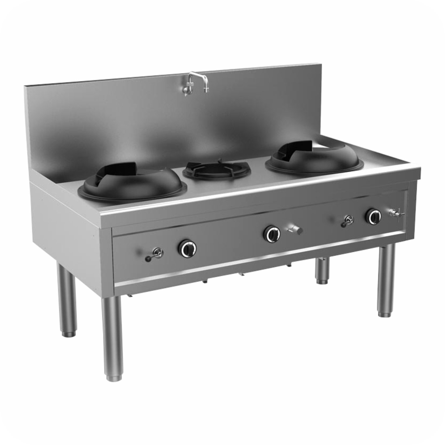Wok Table 2+1 Burners WK-2+1