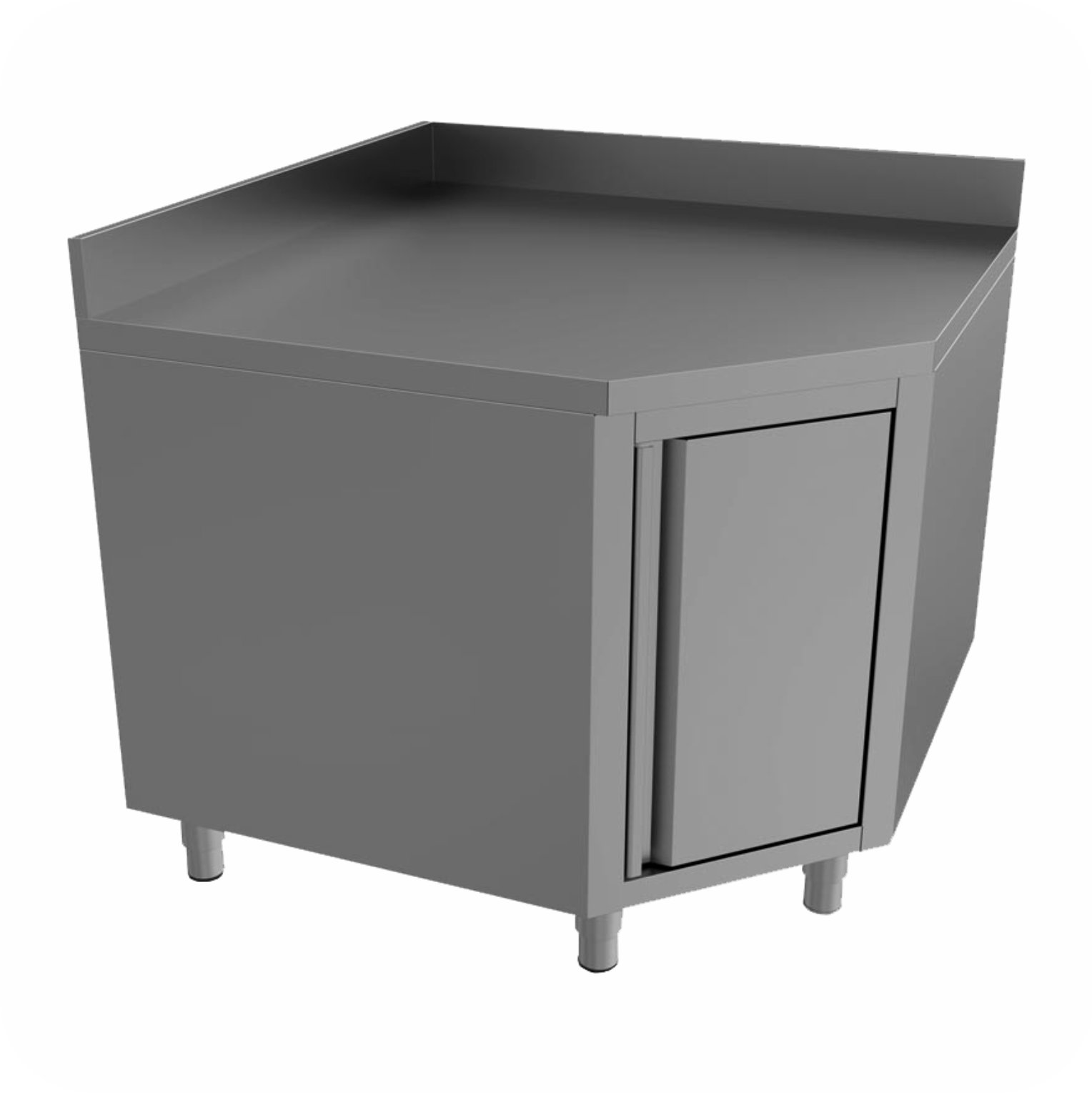 100x100x85 Hoekwerktafel Met Rand (700 Diep) WT-10010085-SC70