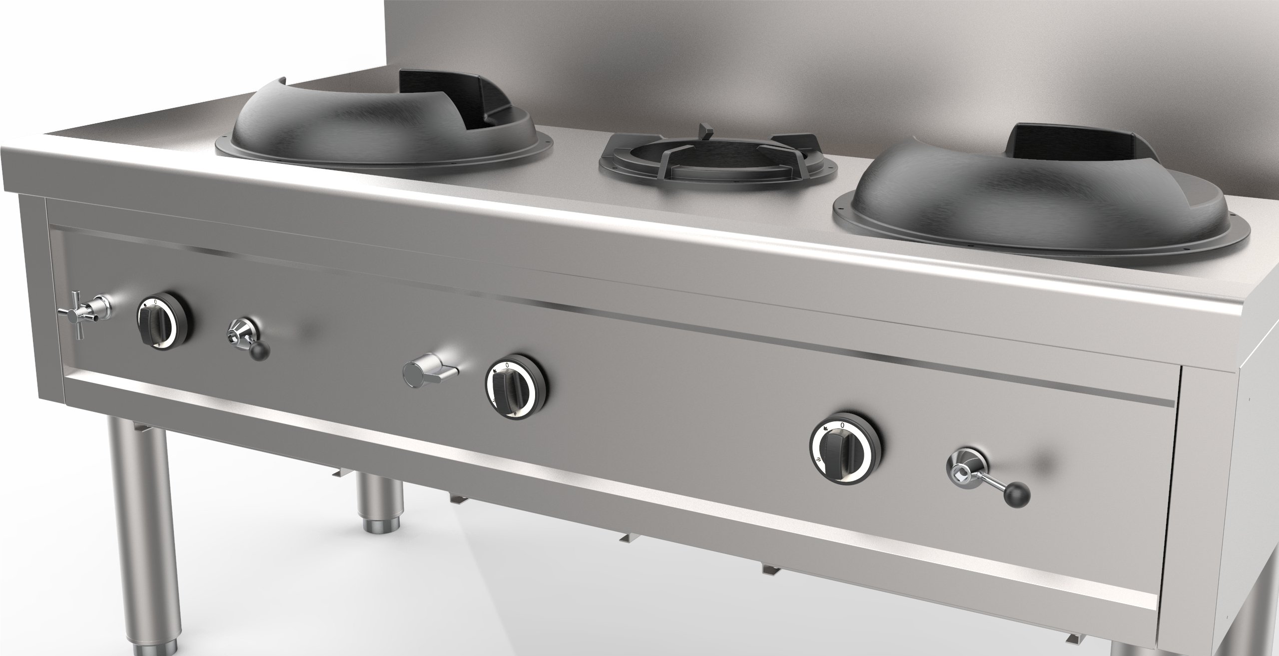 Wok Table 2+1 Burners WK-2+1